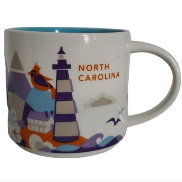 2013 North Carolina Starbucks Coffee You Are Here Collection 14 oz Cup MUG TEA - Picture 2 of 9